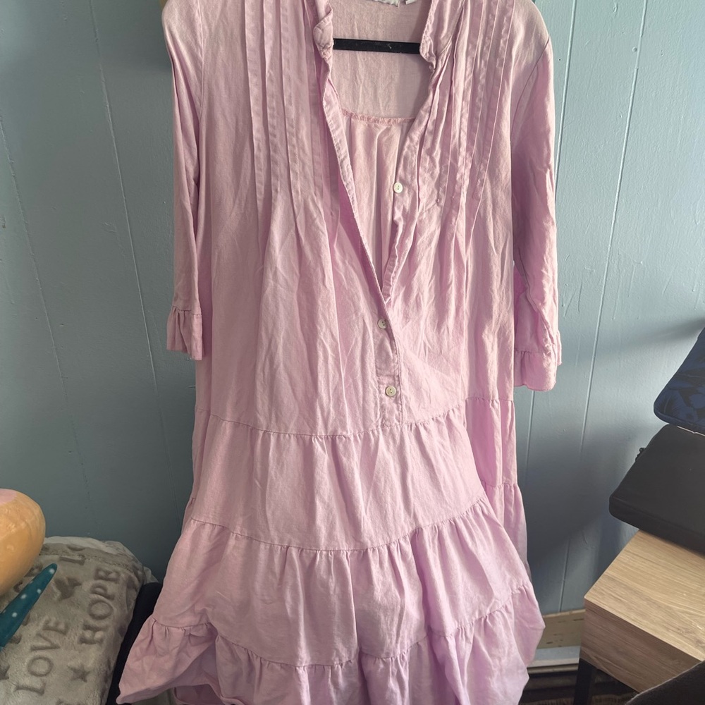 Elegant Pink Ruffled Dress